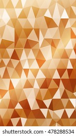  Polygon background copper color. Vector illustration. vertical banner. To implement your design ideas, business subjects, successful presentations.