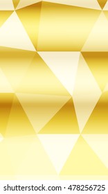  Polygon background gold color. Vector illustration. vertical banner. To implement your design ideas, business subjects, successful presentations.