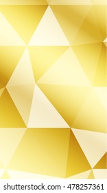 Polygon background gold color. Vector illustration. vertical banner. To implement your design ideas, business subjects, successful presentations.