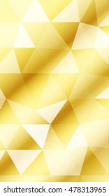  Polygon background gold color. Vector illustration. vertical banner. To implement your design ideas, business subjects, successful presentations.