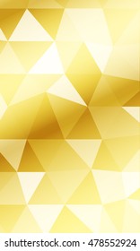Polygon background gold color. Vector illustration. vertical banner. To implement your design ideas, business subjects, successful presentations.