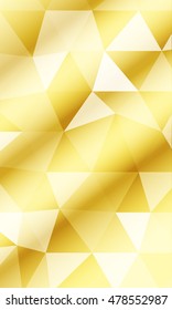  Polygon background gold color. Vector illustration. vertical banner. To implement your design ideas, business subjects, successful presentations.