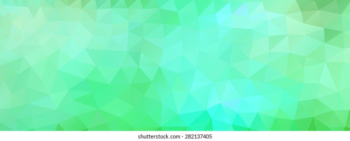 polygon background green and light blue, wide screen