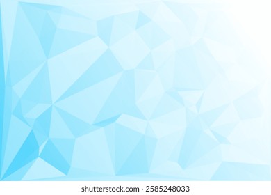 The polygon background is light blue with subtle gradations. Minimalist modern design, suitable for presentations or web design.