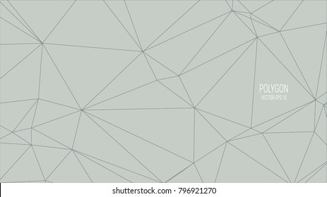 polygon background on gray colour background, vector illustrator for design