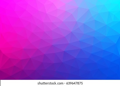 Polygon background in pink to blue.
