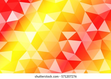 Polygon background red, gold color. Vector illustration.for design wallpaper, brochure, cover