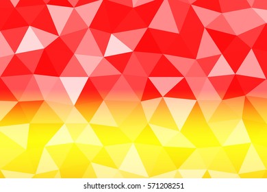 Polygon background red, gold color. Vector illustration.for design wallpaper, brochure, cover