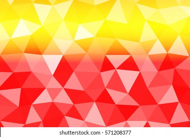 Polygon background red, gold color. Vector illustration.for design wallpaper, brochure, cover