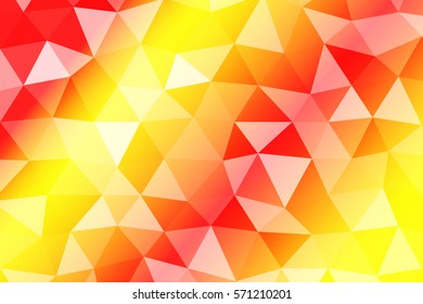 Polygon background red, gold color. Vector illustration.for design wallpaper, brochure, cover