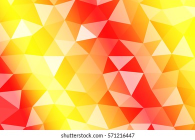 Polygon background red, gold color. Vector illustration.for design wallpaper, brochure, cover