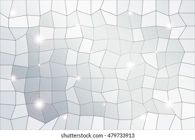 polygon background of silver color with a pronounced central part. vector illustration. geometrical composition. for design, presentations, wallpapers