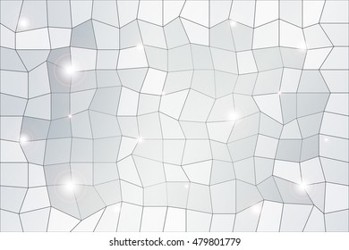 polygon background of silver color with a pronounced central part. vector illustration. geometrical composition. for design, presentations, wallpapers