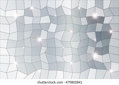polygon background of silver color with a pronounced central part. vector illustration. geometrical composition. for design, presentations, wallpapers