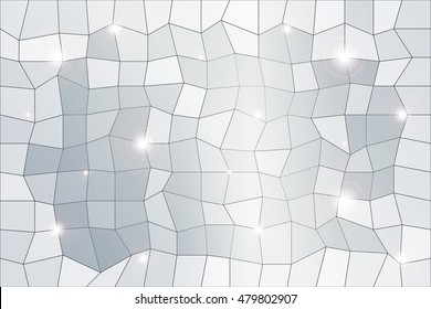 polygon background of silver color with a pronounced central part. vector illustration. geometrical composition. for design, presentations, wallpapers