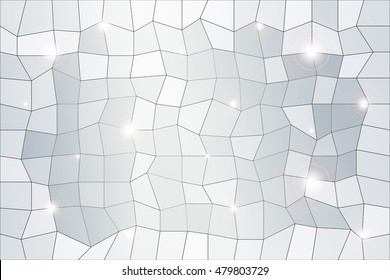 polygon background of silver color with a pronounced central part. vector illustration. geometrical composition. for design, presentations, wallpapers
