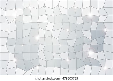 polygon background of silver color with a pronounced central part. vector illustration. geometrical composition. for design, presentations, wallpapers