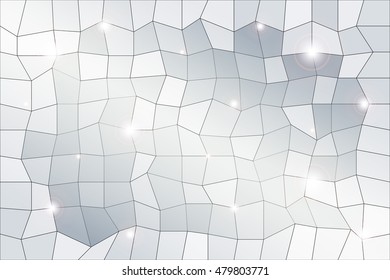 polygon background of silver color with a pronounced central part. vector illustration. geometrical composition. for design, presentations, wallpapers