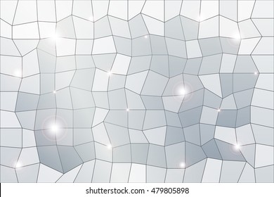 polygon background of silver color with a pronounced central part. vector illustration. geometrical composition. for design, presentations, wallpapers
