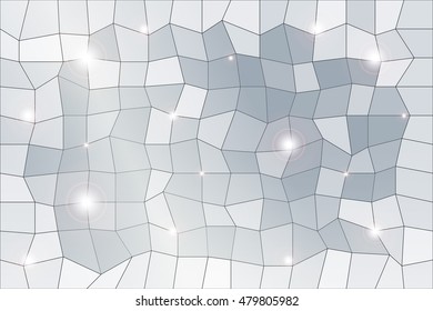 polygon background of silver color with a pronounced central part. vector illustration. geometrical composition. for design, presentations, wallpapers