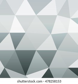  Polygon background silver color. Vector illustration. Square banner. To implement your design ideas, business subjects, successful presentations.