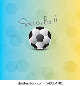 polygon background and soccer ball