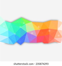 Polygon Background Trend Retro Grunge neon rainbow