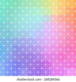 Polygon Background Trend Retro Grunge neon rainbow colored Web Business Template Invitation Card