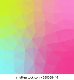 Polygon Background Trend Retro Grunge neon rainbow colored