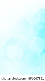Polygon background white blue color. Vector illustration. Vertical banner. To implement your design ideas, business subjects, successful presentations. Wallpaper for greeting card