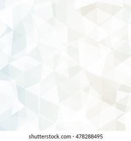 Polygon background white gold color. Vector illustration. Square banner. To implement your design ideas, business subjects, successful presentations. 