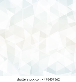 Polygon background white gold color. Vector illustration. Square banner. To implement your design ideas, business subjects, successful presentations. Wallpaper for greating card