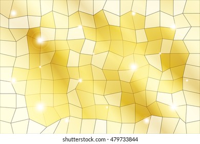 polygon background of yellow color with a bright central part of the selection. vector illustration. geometrical composition. for design, presentations, wallpapers