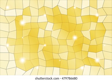 polygon background of yellow color with a bright central part of the selection. vector illustration. geometrical composition. for design, presentations, wallpapers