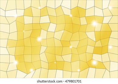 polygon background of yellow color with a bright central part of the selection. vector illustration. geometrical composition. for design, presentations, wallpapers