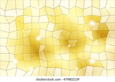polygon background of yellow color with a bright central part of the selection. vector illustration. geometrical composition. for design, presentations, wallpapers