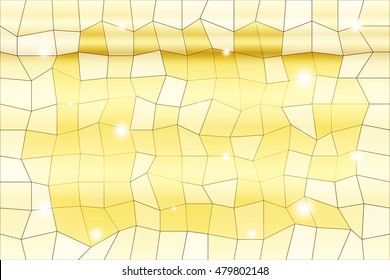polygon background of yellow color with a bright central part of the selection. vector illustration. geometrical composition. for design, presentations, wallpapers