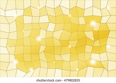 polygon background of yellow color with a bright central part of the selection. vector illustration. geometrical composition. for design, presentations, wallpapers