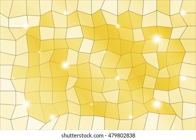 polygon background of yellow color with a bright central part of the selection. vector illustration. geometrical composition. for design, presentations, wallpapers