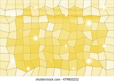 polygon background of yellow color with a bright central part of the selection. vector illustration. geometrical composition. for design, presentations, wallpapers