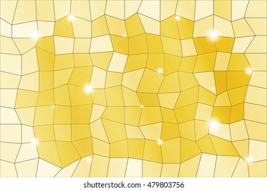 polygon background of yellow color with a bright central part of the selection. vector illustration. geometrical composition. for design, presentations, wallpapers