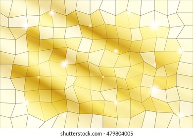 polygon background of yellow color with a bright central part of the selection. vector illustration. geometrical composition. for design, presentations, wallpapers