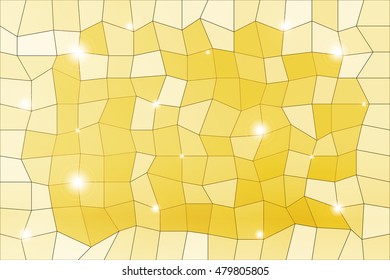 polygon background of yellow color with a bright central part of the selection. vector illustration. geometrical composition. for design, presentations, wallpapers