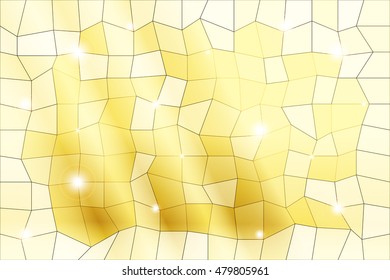 polygon background of yellow color with a bright central part of the selection. vector illustration. geometrical composition. for design, presentations, wallpapers