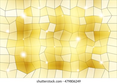 polygon background of yellow color with a bright central part of the selection. vector illustration. geometrical composition. for design, presentations, wallpapers