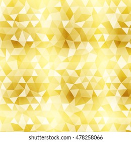 Polygon background yellow gold color. Vector illustration. Square banner. To implement your design ideas, business subjects, successful presentations. Wallpaper for greating card