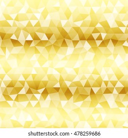 Polygon background yellow gold color. Vector illustration. Square banner. To implement your design ideas, business subjects, successful presentations. Wallpaper for greeting card