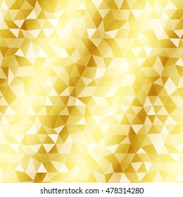 Polygon background yellow gold color. Vector illustration. Square banner. To implement your design ideas, business subjects, successful presentations. Wallpaper for greeting card
