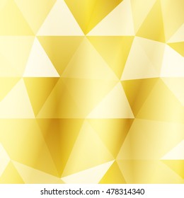 Polygon background yellow gold color. Vector illustration. Square banner. To implement your design ideas, business subjects, successful presentations. Wallpaper for greeting card