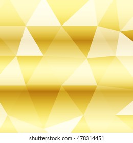 Polygon background yellow gold color. Vector illustration. Square banner. To implement your design ideas, business subjects, successful presentations. 